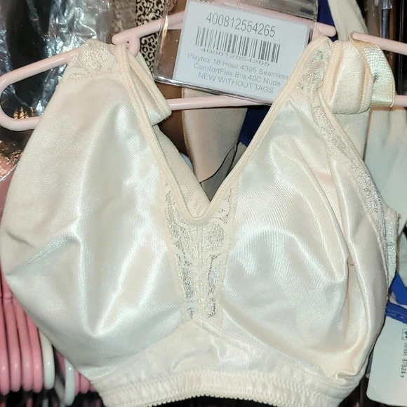40C Playtex 18 Hour 4395 Seamless ComfortFlex Bra Nude NWOT - Picture 4 of 5